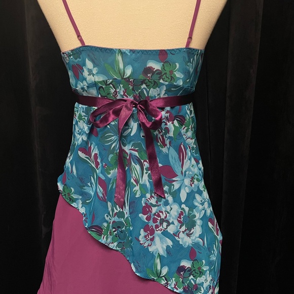 Y2K Floral Blue and Purple Dress - Picture 4 of 7